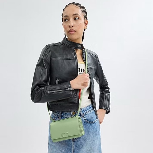 Coach 1941 Bandit Crossbody Bag in Minotone Pale Pistachio Luxe Calf Leather NWT - Picture 9 of 14